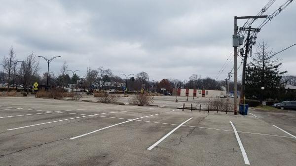 City-owned parking lot in downtown Urbana. 