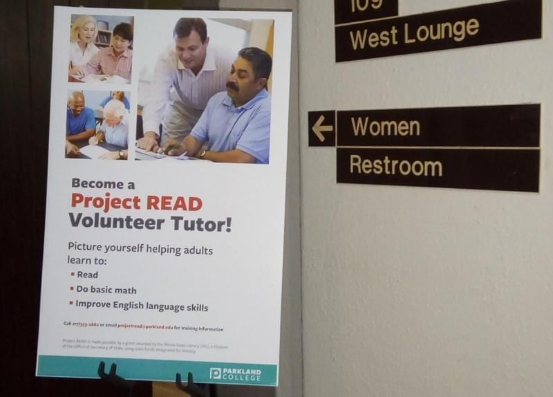 A poster for the Project READ program at Parkland College