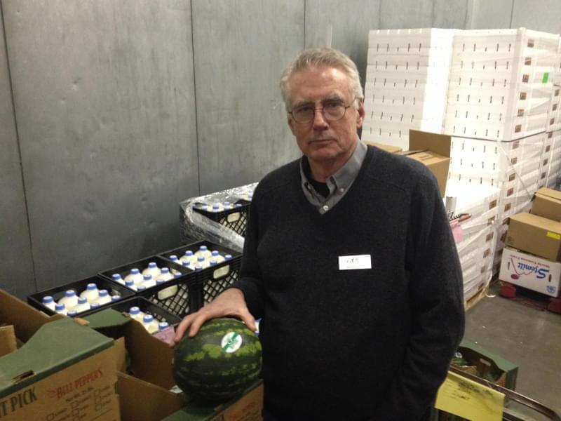 Inside the walk-in cooler at the Food Bank of Lincoln, Nebraska, director Scott Young has milk and fresh fruit from the federal government thanks to a trade-mitigation program that delivered the food despite the partial shutdown.