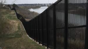 A border fence is seen near the Rio Grande which marks the boundary between Mexico and the United States on February 09, 2019, in Eagle Pass, Texas. 