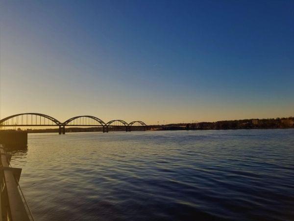 The Mississippi River running through the Quad Cities