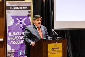 J.B. Pritzker becomes the second governor to speak before the Illinois News Broadcasters Association. He joins Otto Kerner, who met with journalists in 1964.