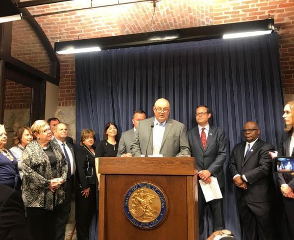 Illinois AFL-CIO President Michael Carrigan said lawmakers should include improvements to buildings at colleges, universities and hospitals in a statewide infrastructure plan. 