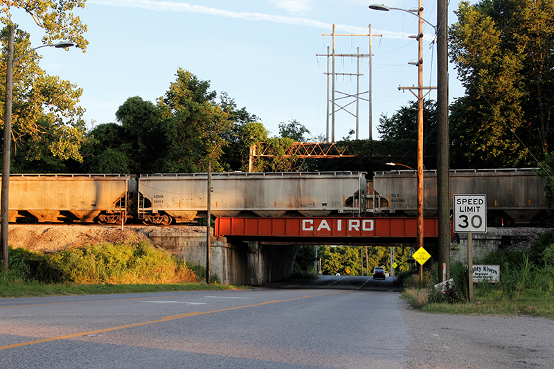 A bridge on the north side of Cairo Illinois.