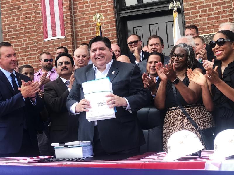 Illinois Gov. J.B. Pritzker Friday signed into law a long-awaited $45 billion infrastructure plan as well as a massive gambling expansion bill in Springfield that legalizes sports wagering.