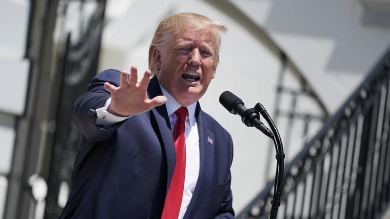 At a ceremony Monday at the White House, President Trump defended his racist tweets against Democratic lawmakers. The language used in that tweet has a long history connected with nativist political movements in the U.S.