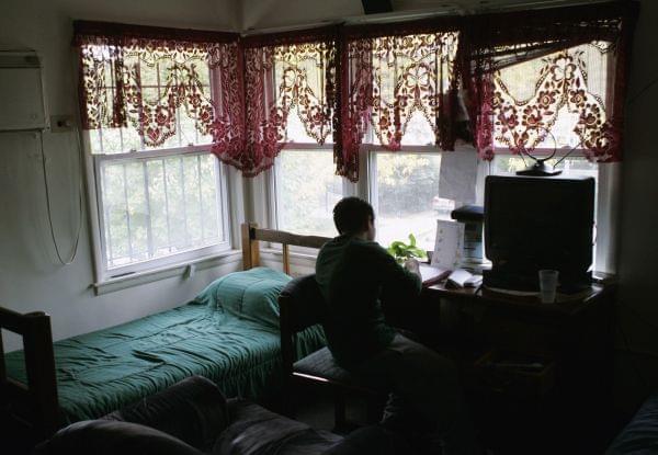 A resident at the International Children's Center in Chicago is seen in his room Oct. 19, 2006. 