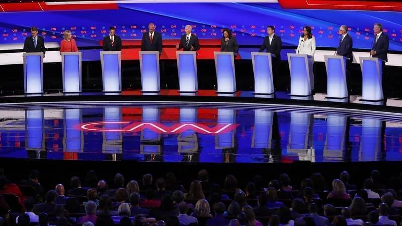 Democratic presidential candidates debated last month in Detroit.