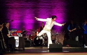 Elvis tribute artist Doug Church at the Lorraine Theatre, Hoopeston.