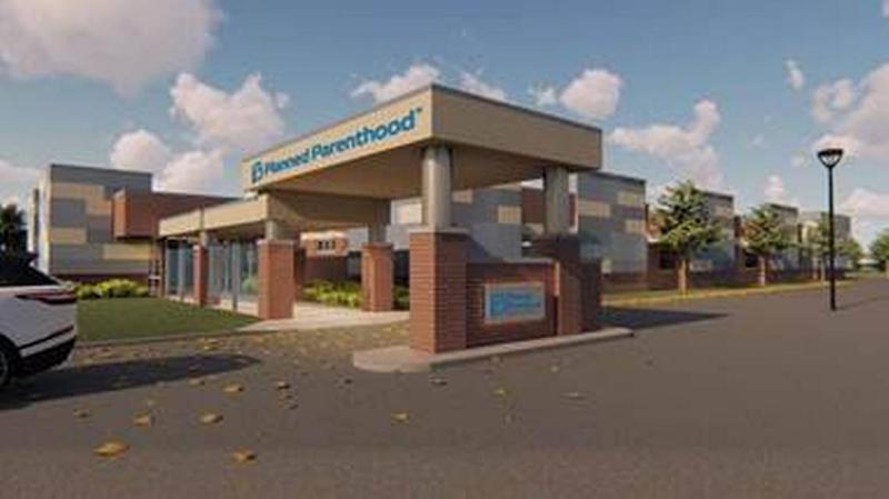 This is an architectural drawing of a clinic Planned Parenthood is scheduled to open this month in Fairview Heights in southwestern Illinois.