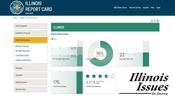 Screenshot of Illinois Report Card.