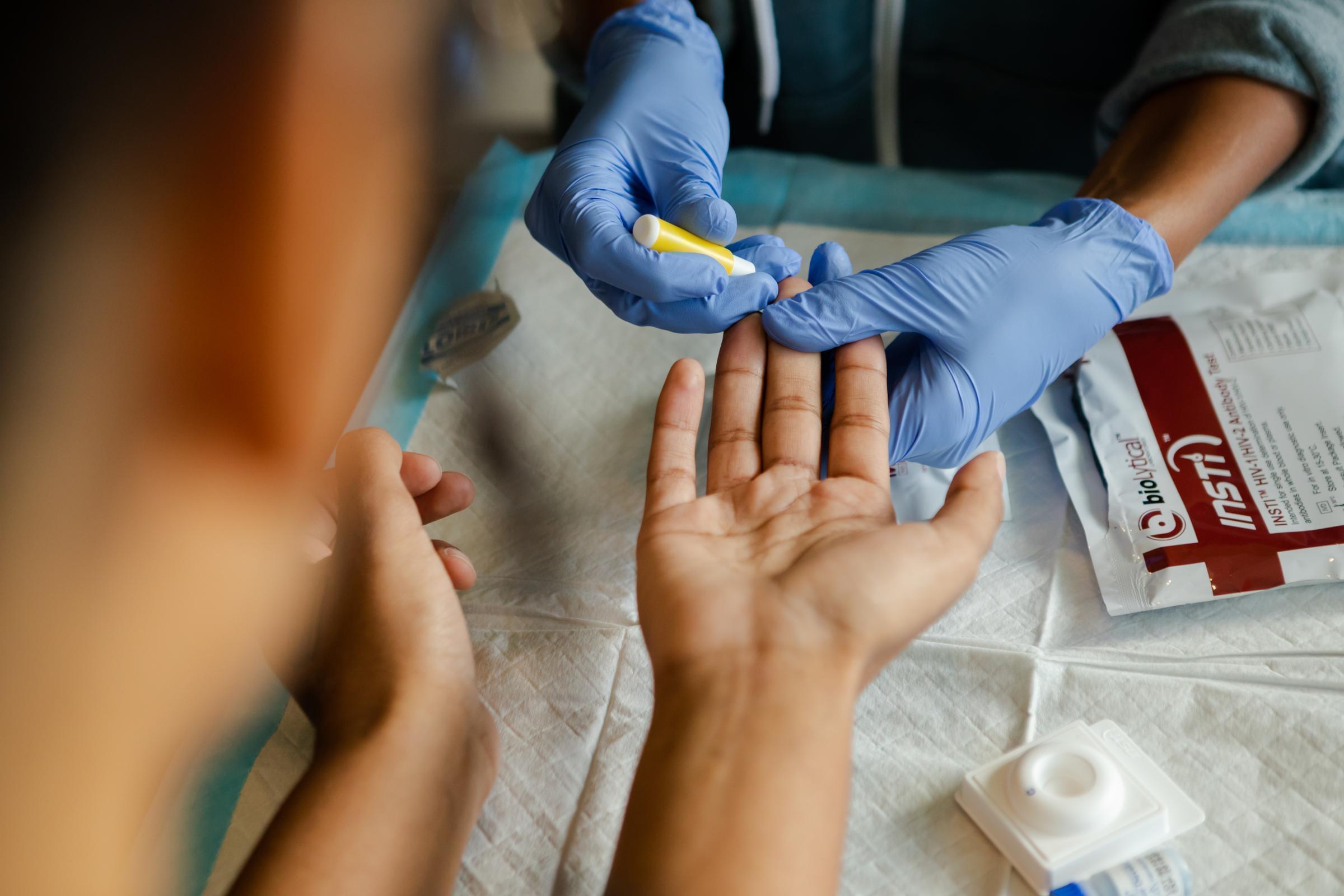 HIV testing at Mozaic, an Equitas Health clinic in Columbus.