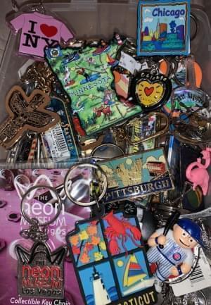 Many of key chains come from travels over the years. Quite a few are from stops in Chicago!