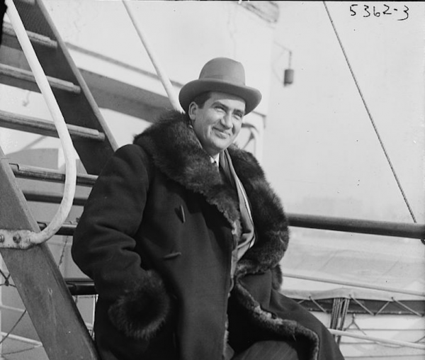 Albert Coates on a boat.
