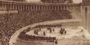 Lewisohn Stadium in 1915.