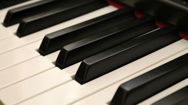 piano keys upclose