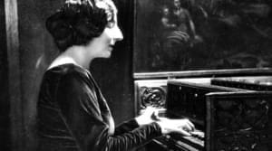 Wanda Landowska playing the piano