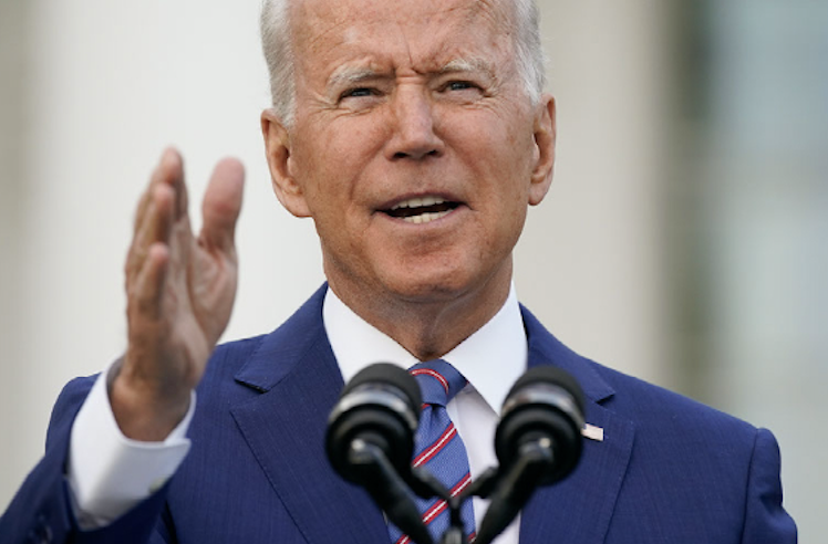 President Joe Biden speaks during an Independence Day celebration on the South Lawn of the White House, Sunday, July 4, 2021, in Washington.