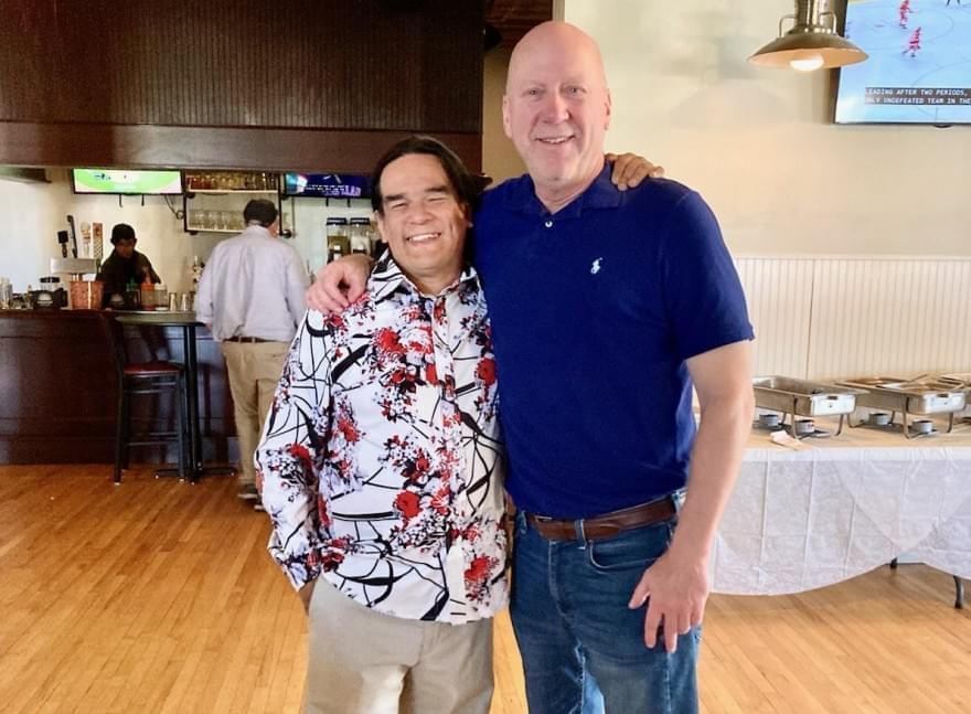 John Hanlon, right, has stayed in contact with Rolando Cruz, left, a man he describes as “a great father” to four children.