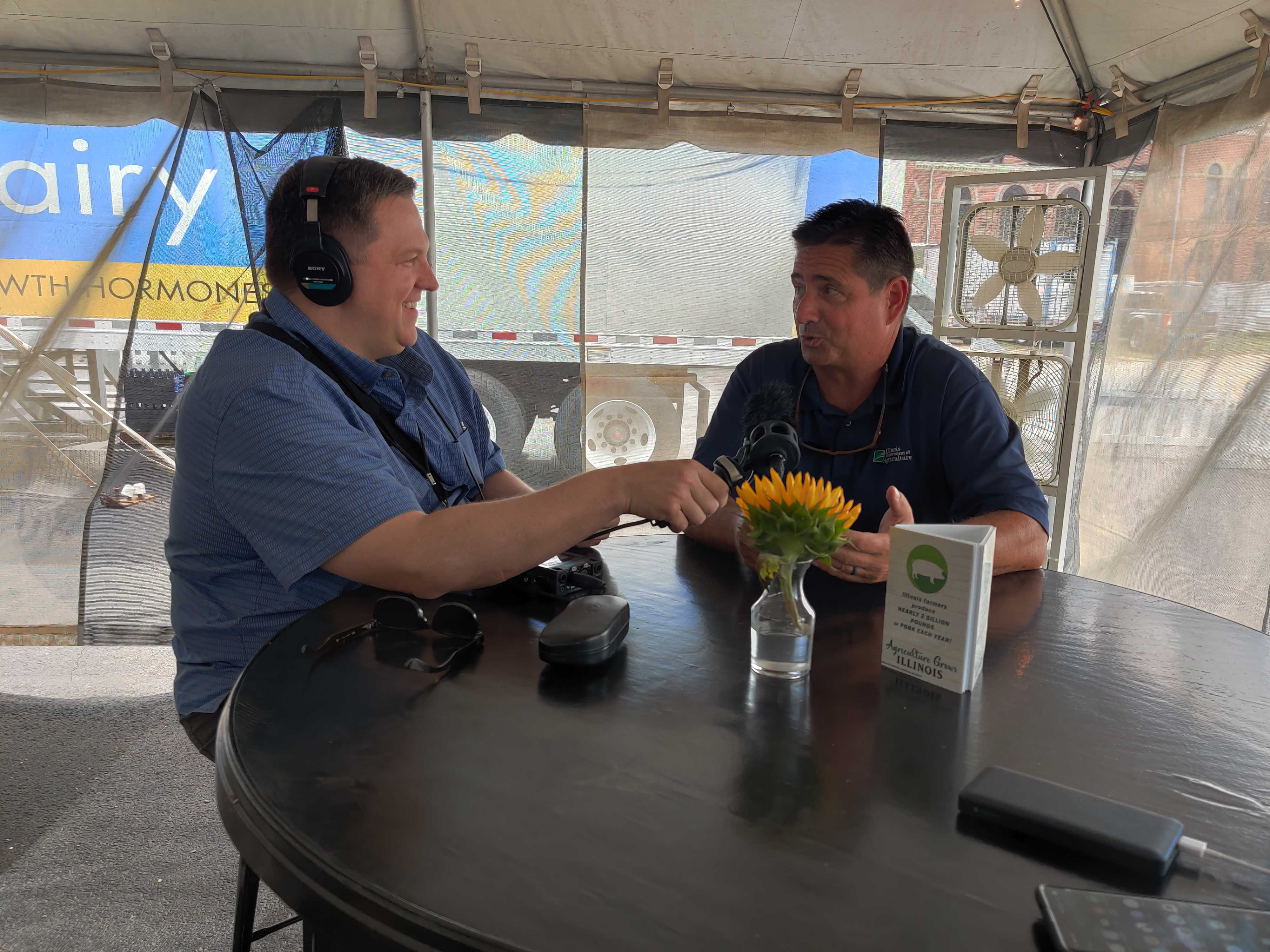 Brian Mackey, host of The 21st, talks with IL Dept. of Agriculture Director Jerry Costello II.