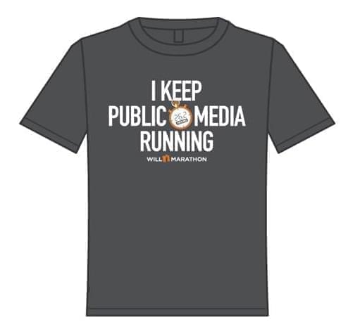 I keep public media running shirt