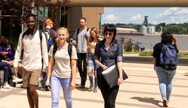 Western Illinois University's campus in the Quad Cities.