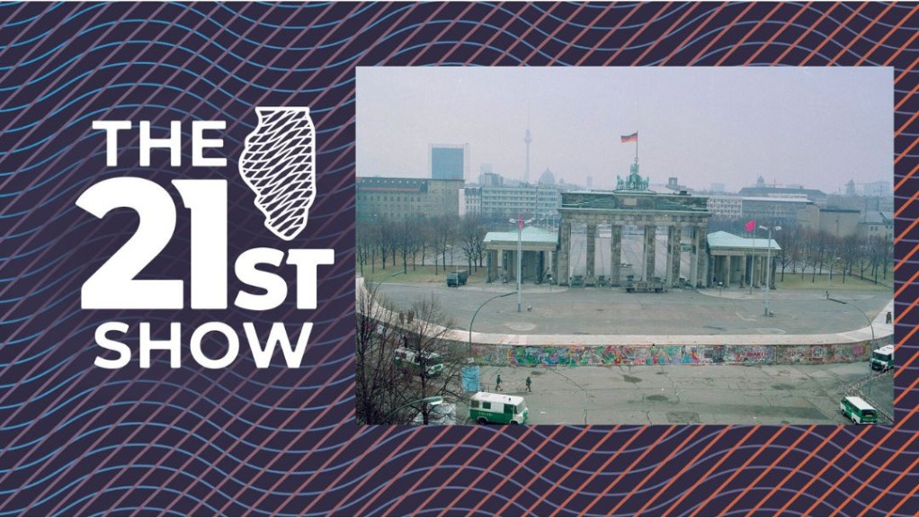 The Brandenburg Gate, with the Berlin Wall in the foreground, is seen from West Berlin, Dec. 21, 1989.