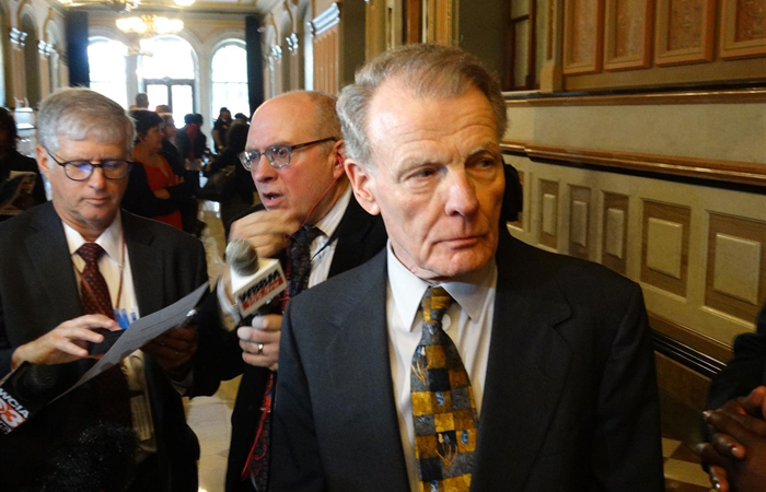 Former Illinois House Speaker Michael Madigan continues to receive his state pension despite being indicted on federal corruption charges.