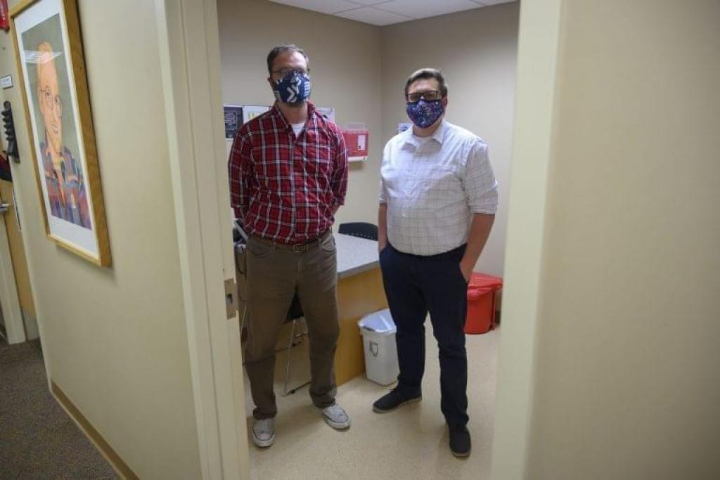 Noah Beacom and John Shaw of the Primary Health Care Clinic in Des Moines say STI testing has dropped sharply during the COVID-19 pandemic.