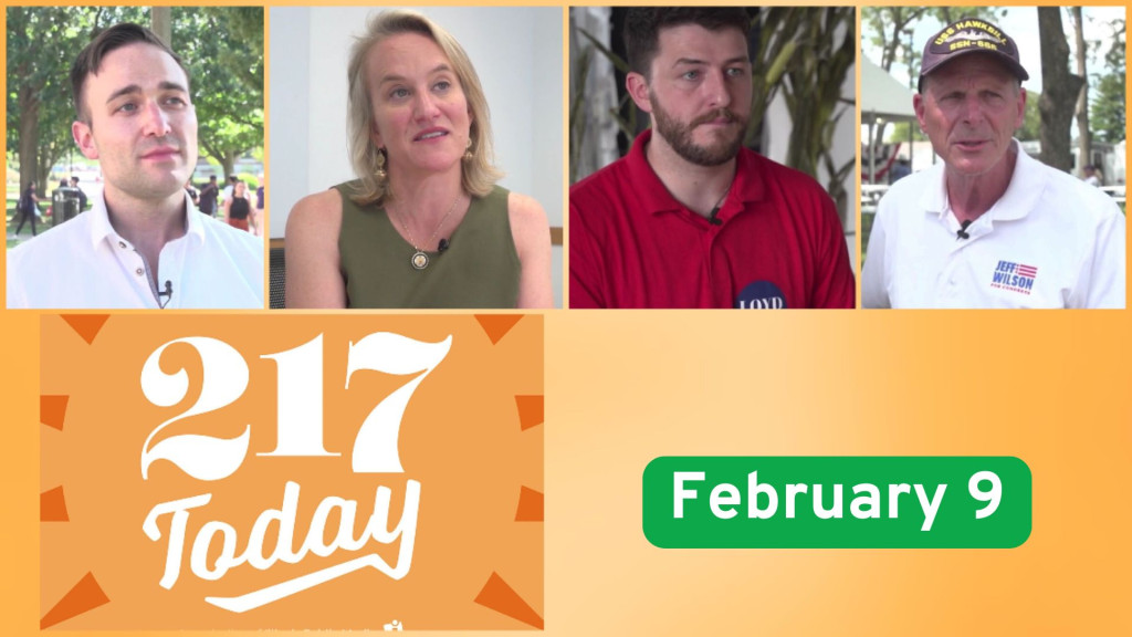 L-R: Dylan Blaha (D-IL13 candidate), Rep. Nikki Budzinski (D-IL13 incumbent), Joshua Loyd (R-IL13 candidate), and Jeff Wilson (R-IL13 candidate)