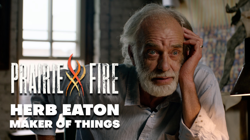 Image of artist Herb Eaton in his studio