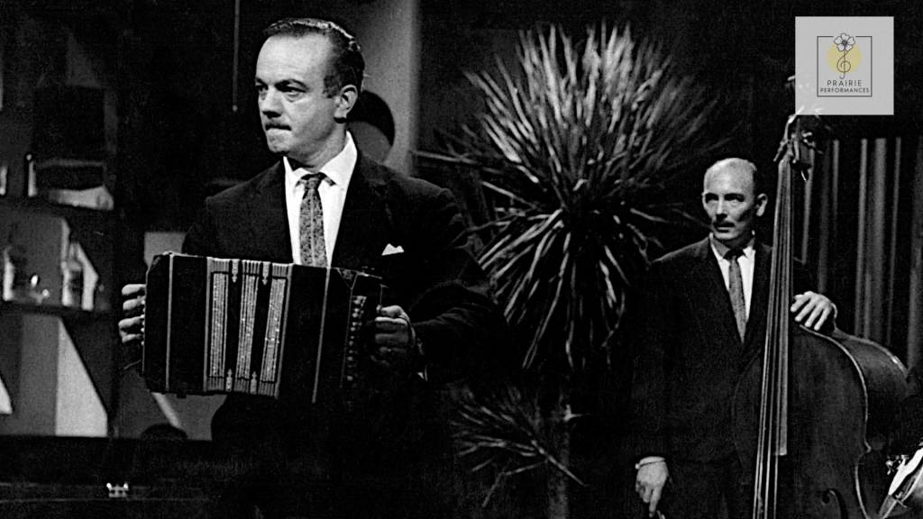 Piazzolla playing his bandoneon.