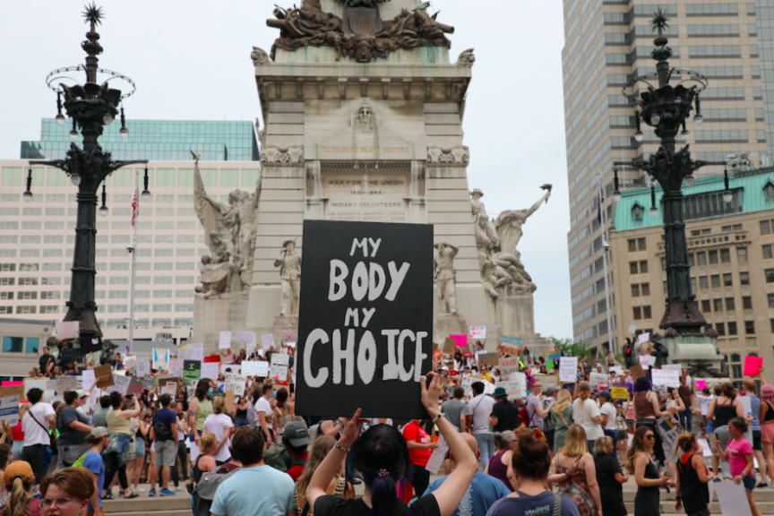 Protests erupted across the nation the day after the Supreme Court announced the decision to overturn Roe v. Wade. Thousands demonstrated at the Statehouse in Indiana, which is among the states where abortion is expected to be banned or severely restricted.