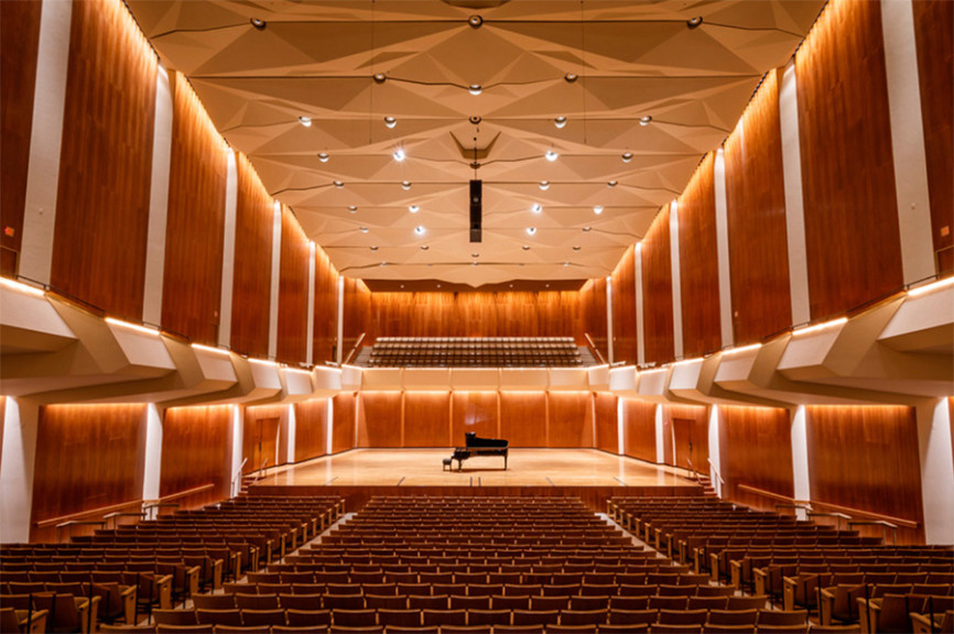 Foellinger Great Hall at the Krannert Center for the Performing Arts.