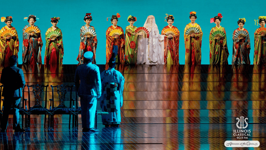 A scene from the opera Madama Butterfly as performed by the met opera of NYC
