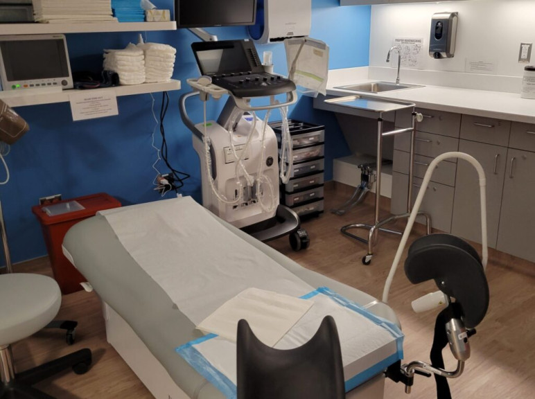 A new procedure room at Planned Parenthood of Illinois' Champaign facility. The clinic is performing surgical abortions for the first time in decades after the Supreme Court's Dobbs ruling this summer. 