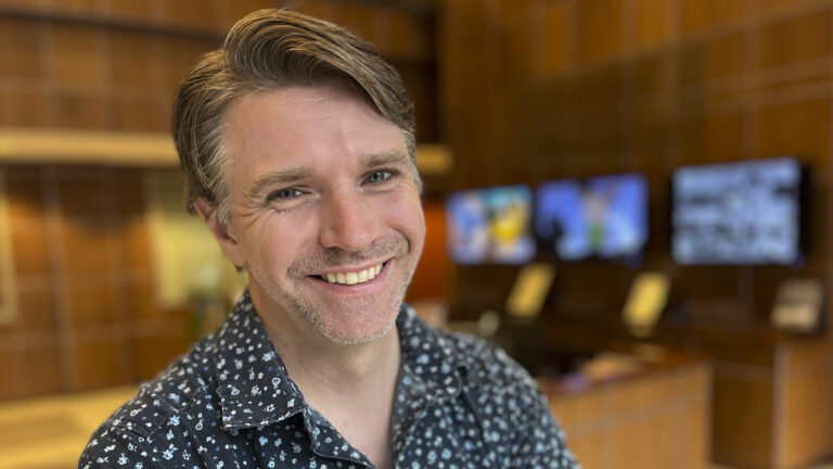 Photo of Alex Wysocki in Campbell Hall.