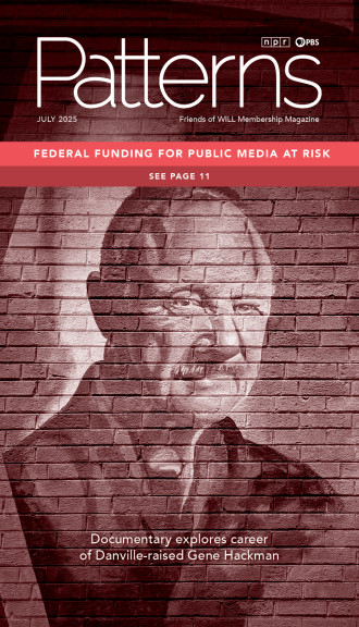 Painting of Gene Hackman that is part of the Celebrities of Danville mural, promoting the Gene Hackman documentary that airs in July.