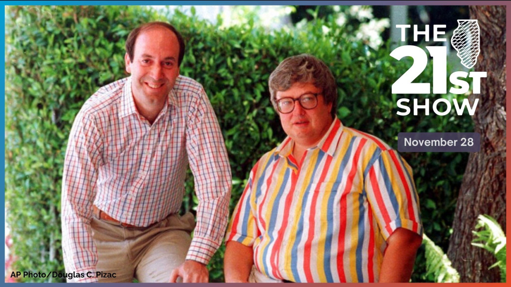 Gene Siskel, left, and Roger Ebert photographed in Los Angeles in 1986.