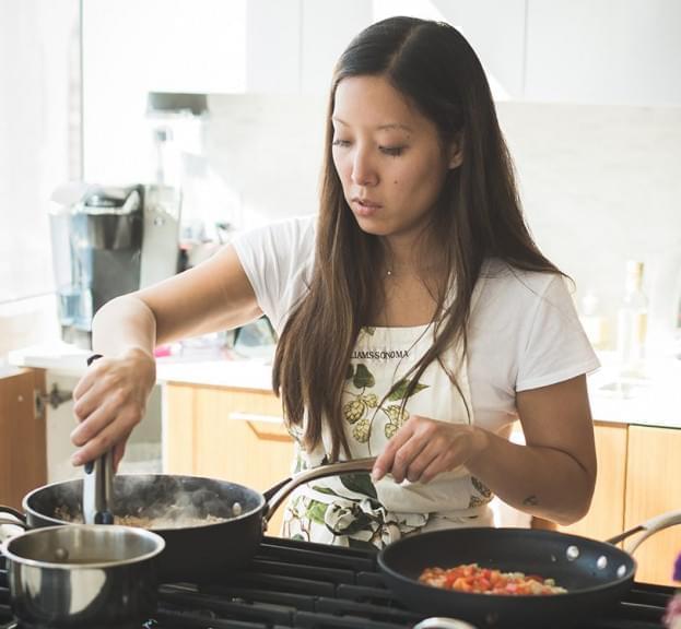 Joanne Lee Molinaro gained a following by creating videos in which she cooks vegan versions of Korean recipes while sharing personal stories.