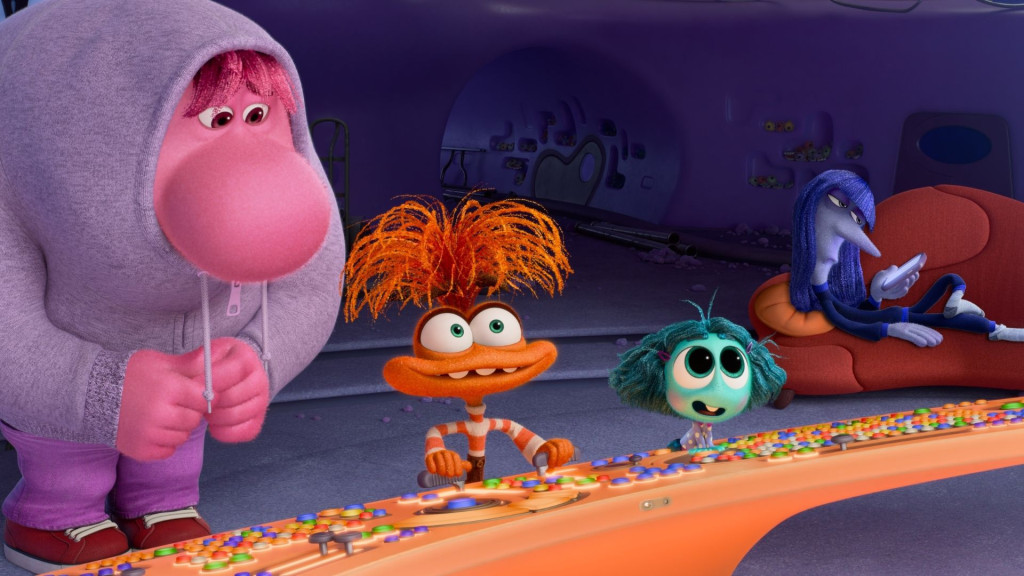 A picture of Embarrassment, Anxiety, Envy and Ennui from the movie Inside Out 2.