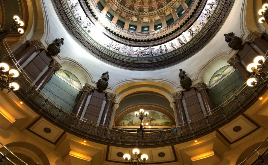 The rotunda at the State Capitol in Springfield, where Illinois lawmakers wrapped up their fall veto session on Thursday. 