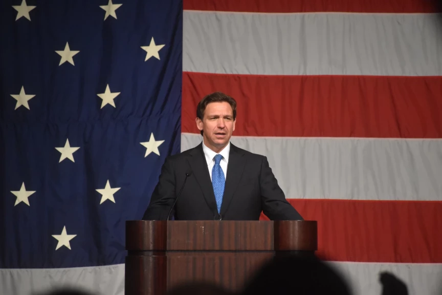 Florida Gov. Ron DeSantis was the keynote speaker at the Peoria and Tazewell County Republican Lincoln Day Dinner, held Friday, May 12, 2023 at the Peoria Civic Center. The sold-out dinner drew around 1,100 people.