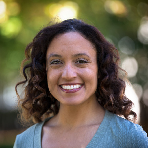 woman looking at camera