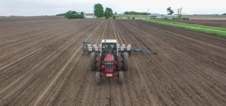 Planting in southern Champaign County, Illinois on Friday, May 6, 2016.