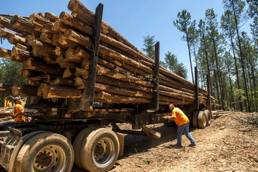 Timber sale production in the Chatahochee National Forest in Georgia on July 31, 2017. The debate over how many trees the U.S. Forest Service should be eligible for timber harvesting across its nearly 145 million acres of land isn't new. However, the latest version of this discussion is focused on forests ability to capture carbon emissions from entering the atmosphere. Climate activist argue that National Forests should be left alone to grow old.