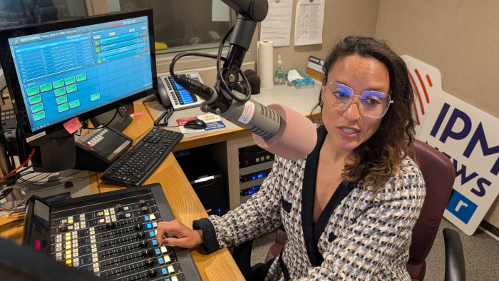 woman looking at camera