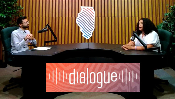 Journalist speaks with politician