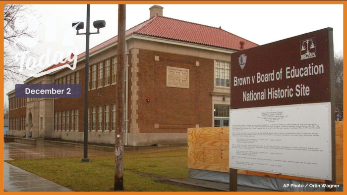 This March 3, 2004 file photo shows the Brown v. Board of Education National Historic Site as work continues in Topeka, Kansas. The site is among about 130 locations in 14 states being promoted as part of the new U.S. Civil Rights Trail, which organizers hope will boost tourism in the region. 