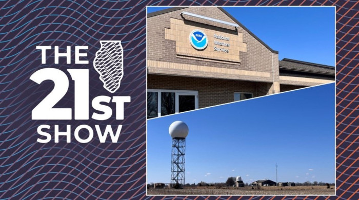 The National Weather Service Central Illinois office and radar tower in Lincoln, Illinois.